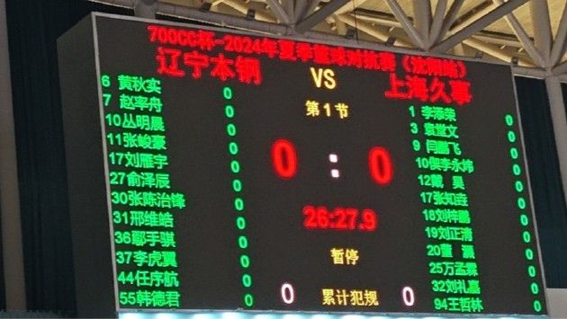 🌟夏季联赛辽宁VS上海大名单:韩德君PK王哲林 李晓旭缺席