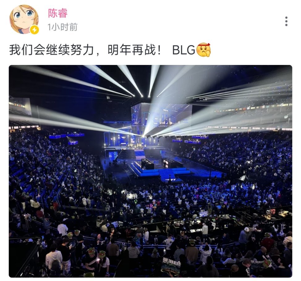 BLG老板陈睿赛后回应S14决赛丢冠:我们会继续努力 明年再战!